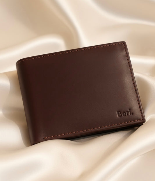 Chocolate Brown - Authentic Cowhide Leather Men's Wallet