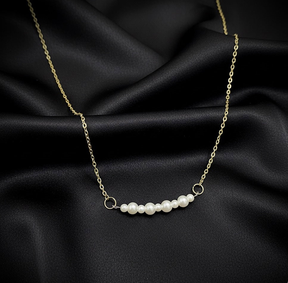 Classic Pearl Station Chain Necklace