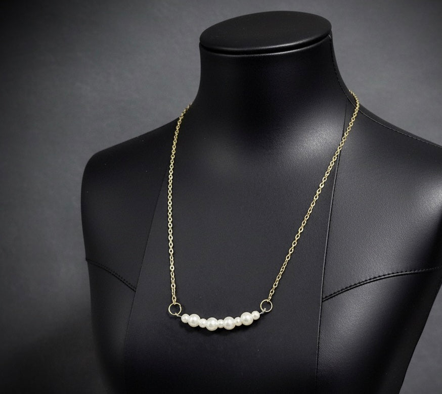 Classic Pearl Station Chain Necklace