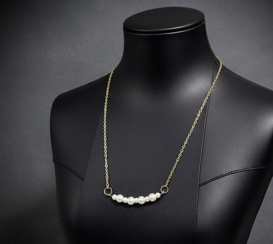 Classic Pearl Station Chain Necklace