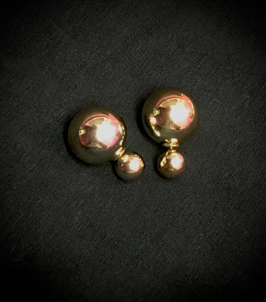 Double Sided Ball Studs - Golden