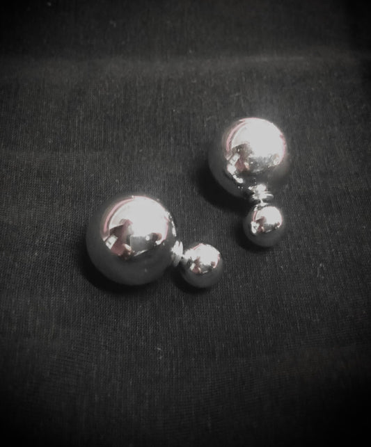 Double Sided Ball Studs - Silver