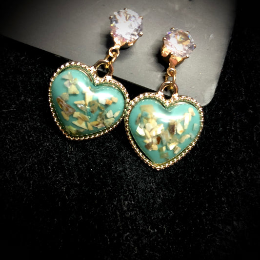 Heart Stone Ear Wear - Blue