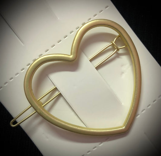 Metal Heart Clip - Gold