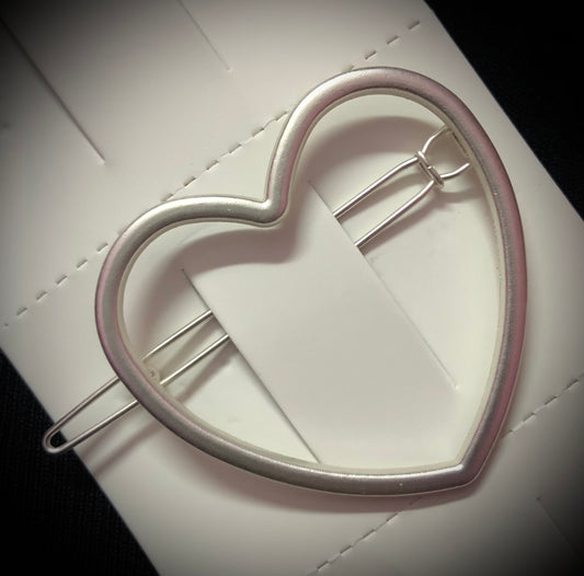 Metal Heart Clip - Silver