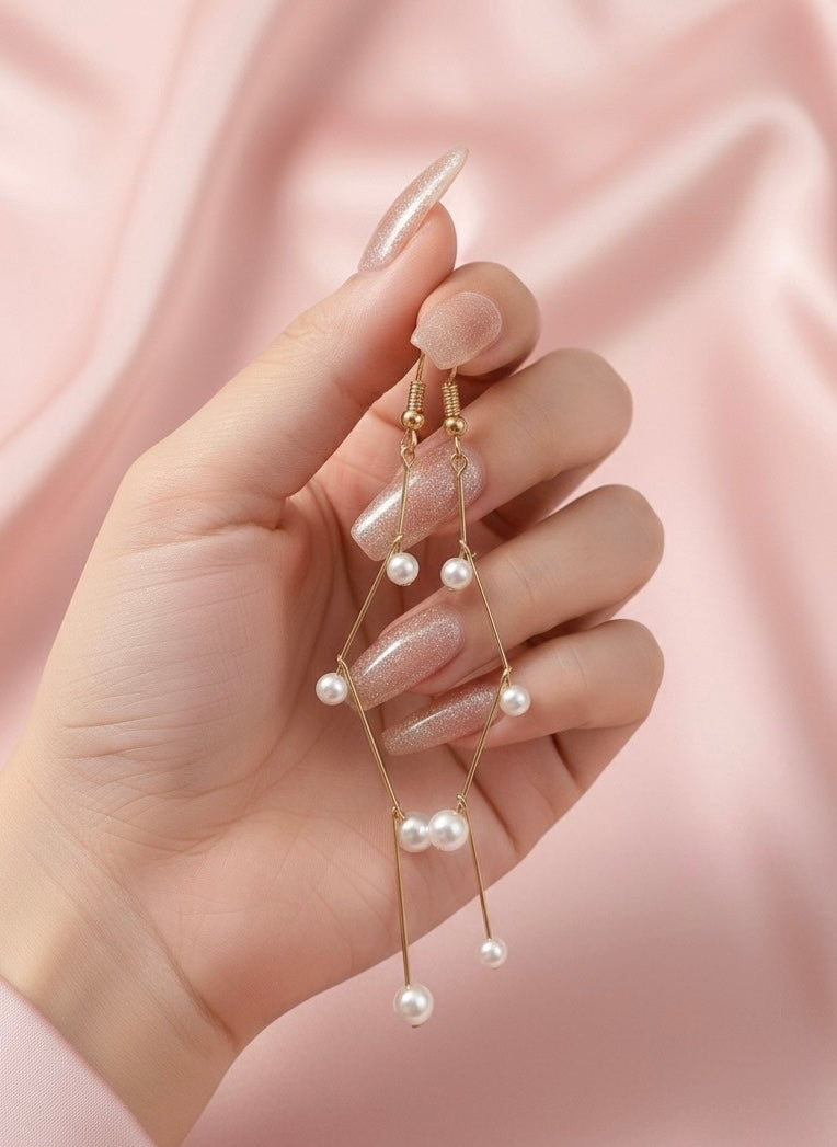 Pearl Constellation Drop Earrings
